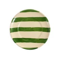 Hot Puglia Green Stripe Side Plate, 19cm Plates|Crockery & Dinnerware