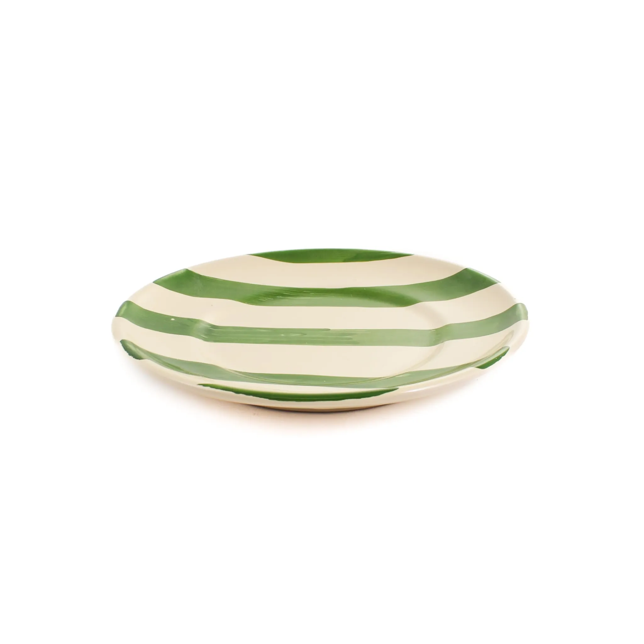 Hot Puglia Green Stripe Side Plate, 19cm Plates|Crockery & Dinnerware