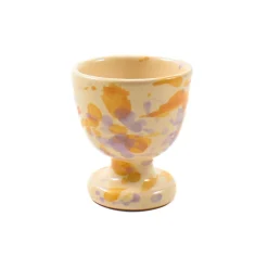 New Puglia Lilac and Yellow Splatter Egg Cup Tableware Brands