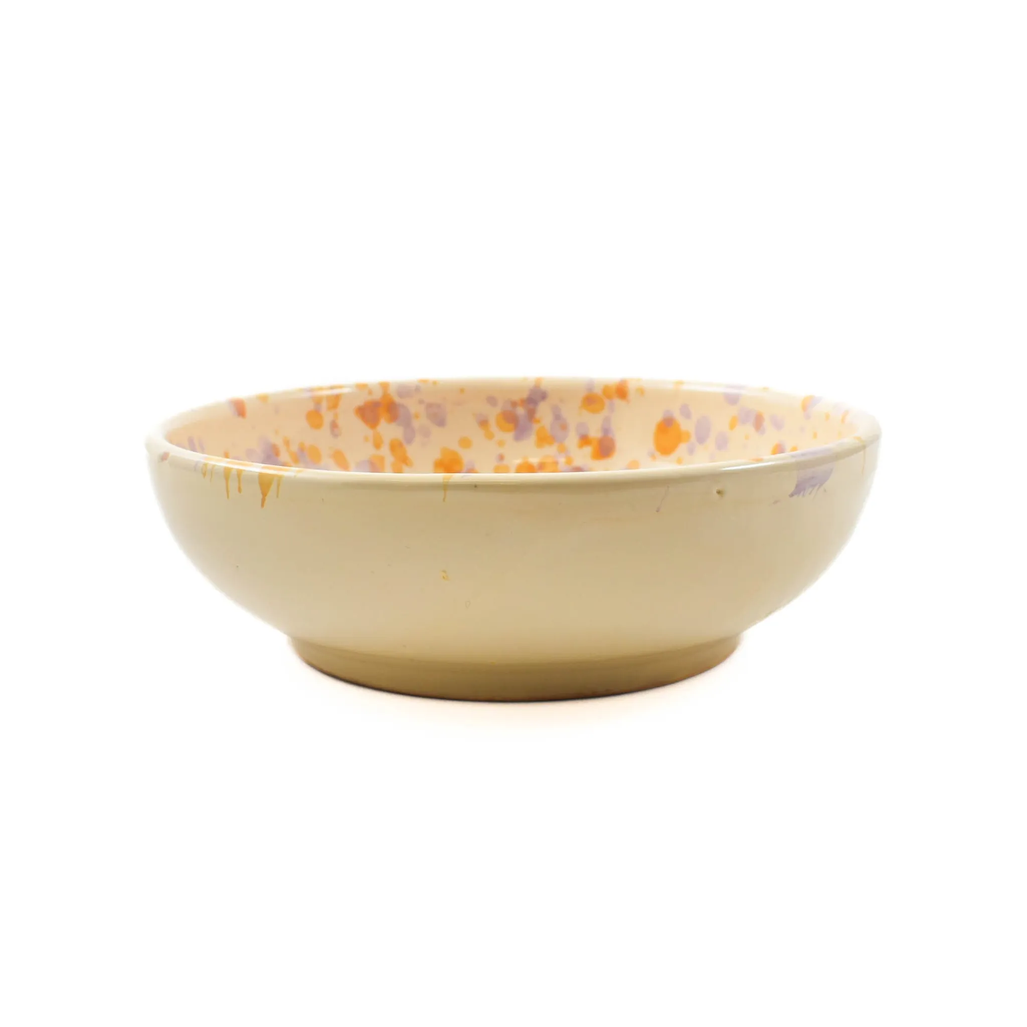 New Puglia Lilac and Yellow Splatter Bowl, 19cm Crockery & Dinnerware|Bowls