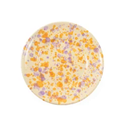 Puglia Lilac and Yellow Splatter Side Plate, 19cm Plates|Crockery & Dinnerware