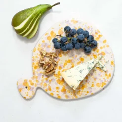 Hot Puglia Lilac and Yellow Splatter Serving Board, 25cm Tableware Brands|Table Setting