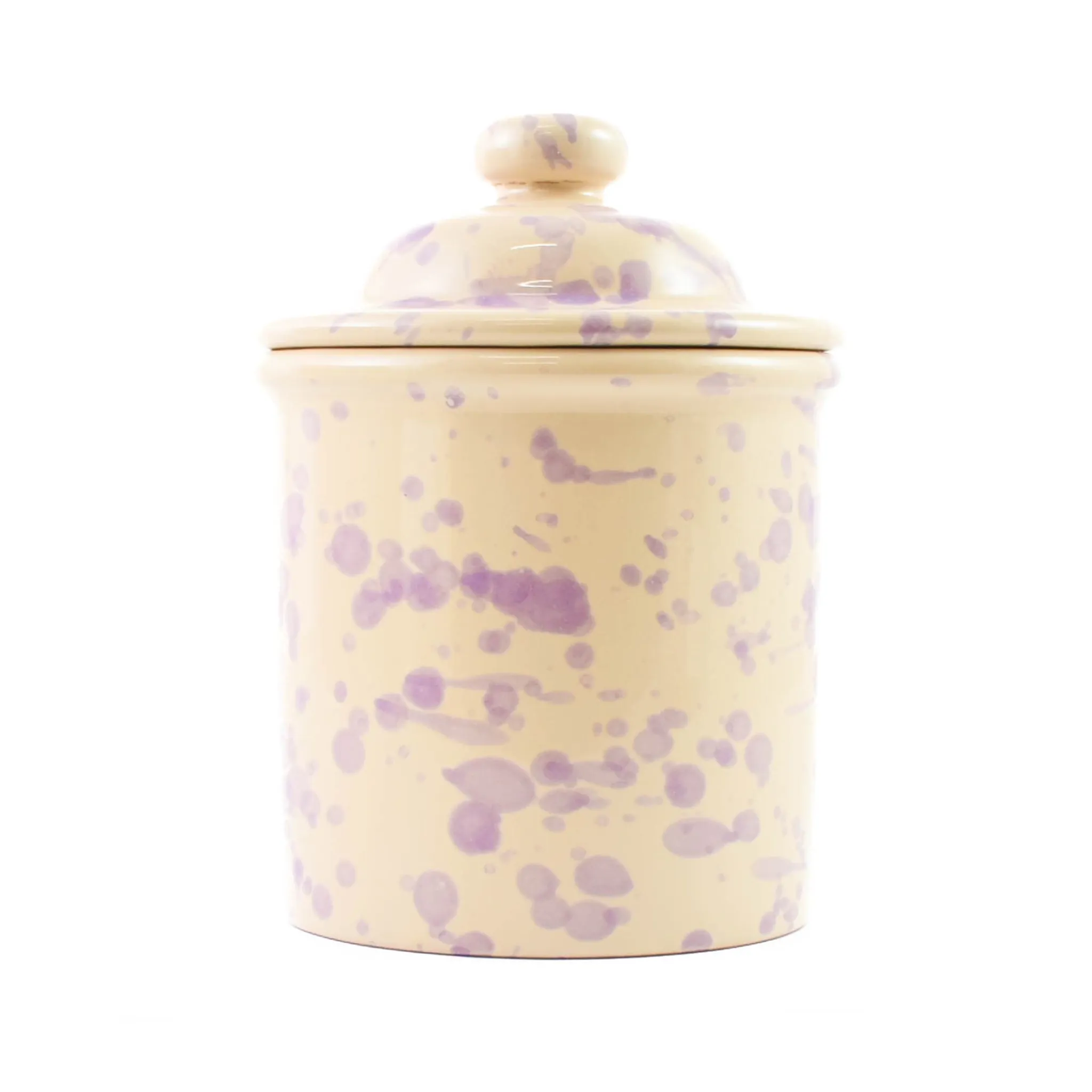 Outlet Puglia Lilac Splatter Storage Jar, 15cm Tableware Brands