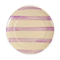 Best Puglia Lilac Stripe Dinner Plate, 27cm Plates|Crockery & Dinnerware