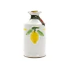 Puglian Olive Oil with Lemon in Terracotta Bottle, 250ml Italian Ingredients|Extra Virgin Olive Oil