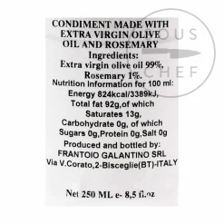 Outlet Puglian Olive Oil with Rosemary in Terracotta Bottle, 250ml Ingredients Brands|Italian Ingredients