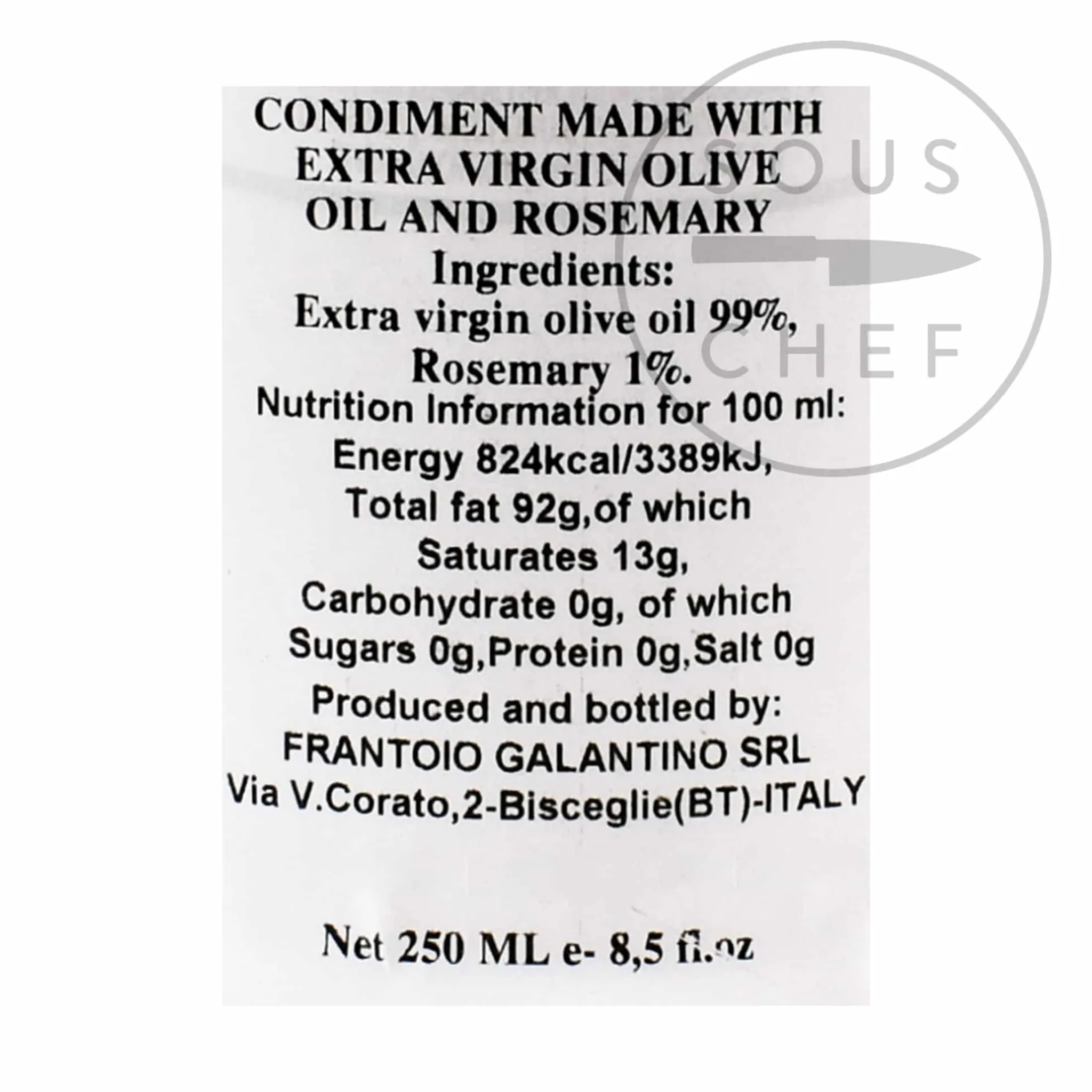 Outlet Puglian Olive Oil with Rosemary in Terracotta Bottle, 250ml Ingredients Brands|Italian Ingredients