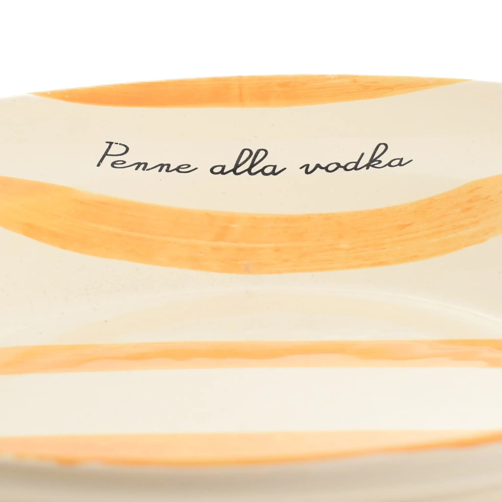 Discount Puglia "Penne Alla Vodka" Yellow Stripe Pasta Bowl, 29cm Crockery & Dinnerware|Bowls