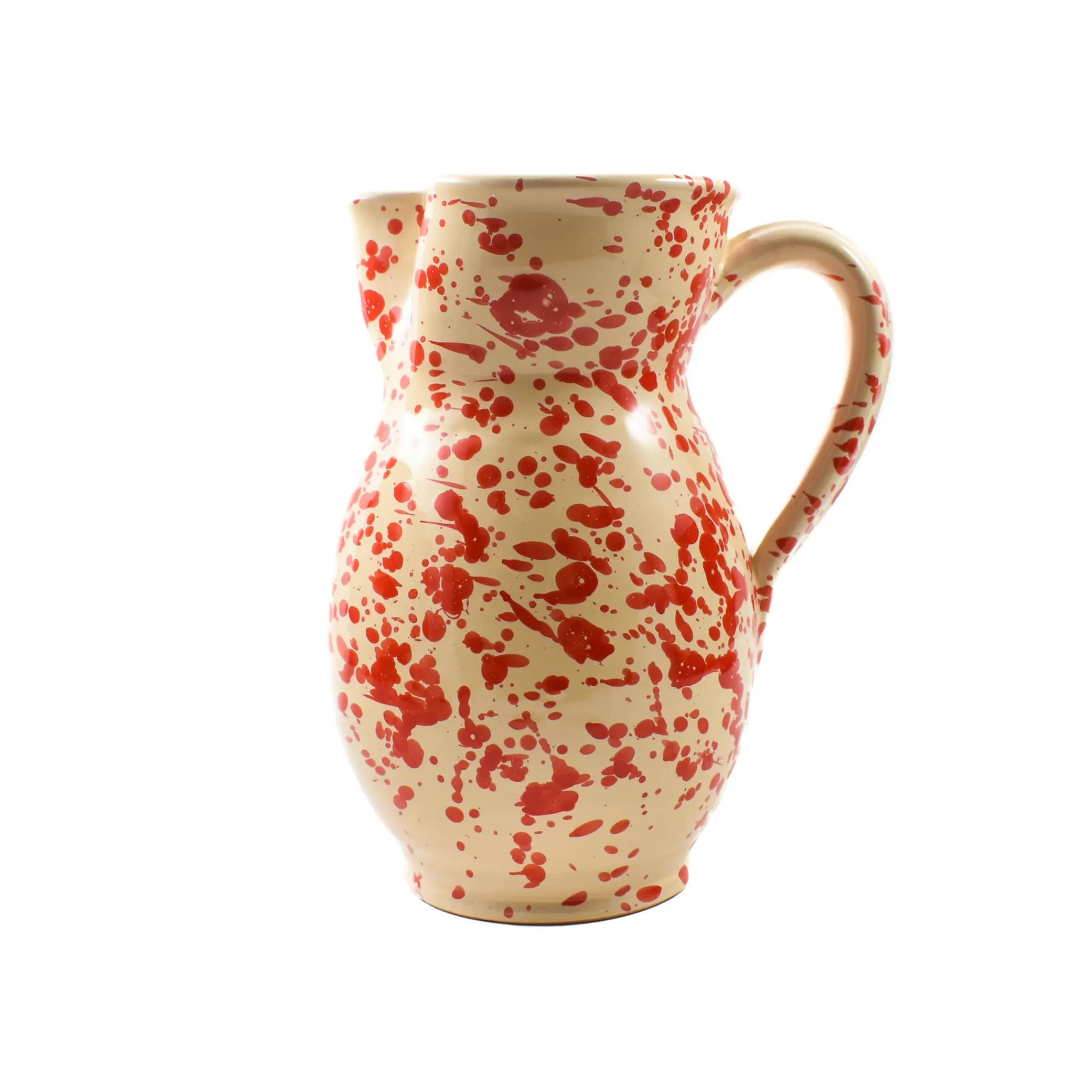 New Puglia Red Splatter Pitcher Italian Ingredients|Jugs & Bottles