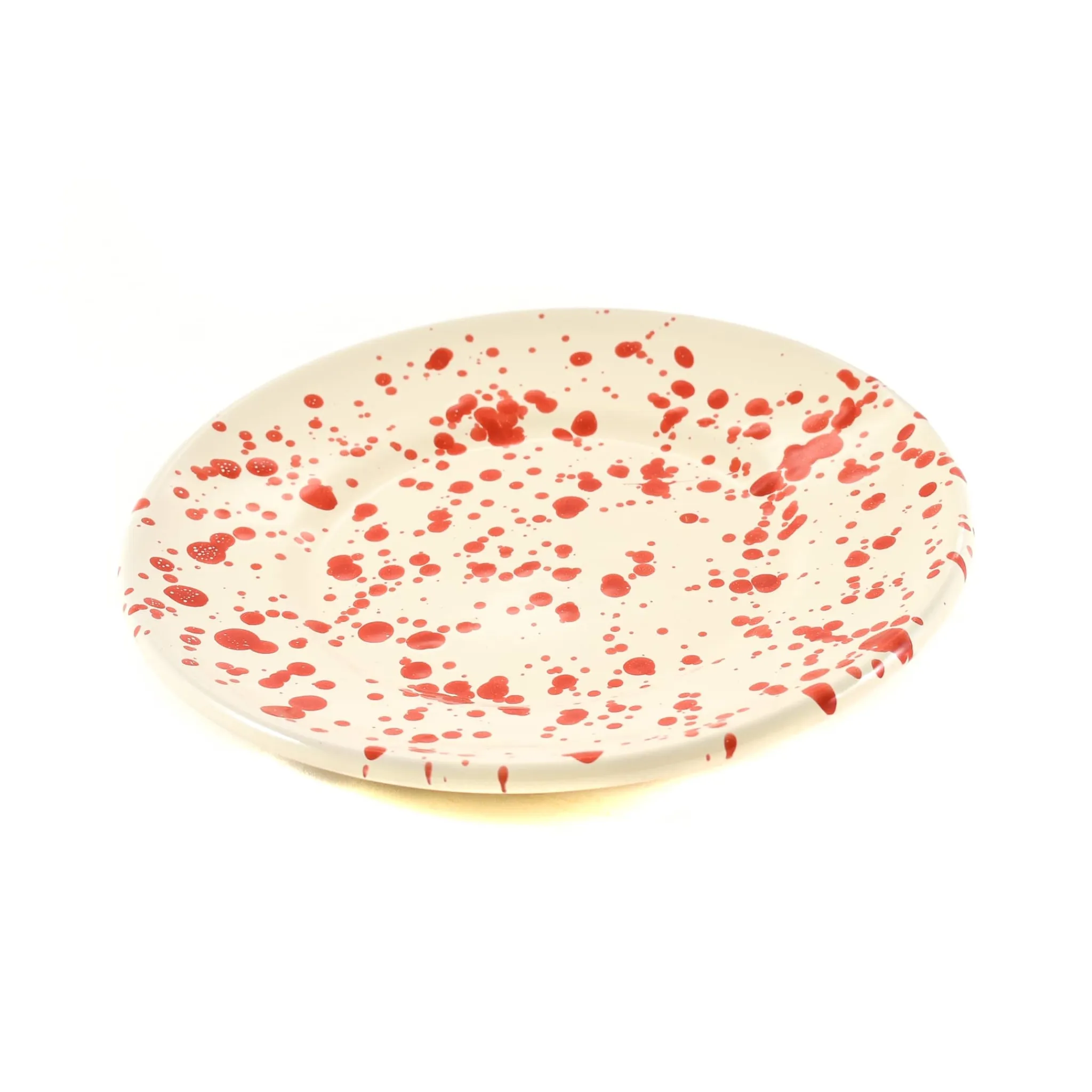 Clearance Puglia Red Splatter Side Plate, 19cm Italian Ingredients|Plates