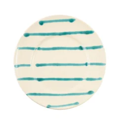 Best Puglia Teal Stripe Dinner Plate, 24cm Tableware Brands|Plates