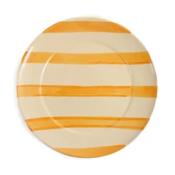 Puglia Yellow Stripe Dinner Plate, 27cm Plates|Crockery & Dinnerware