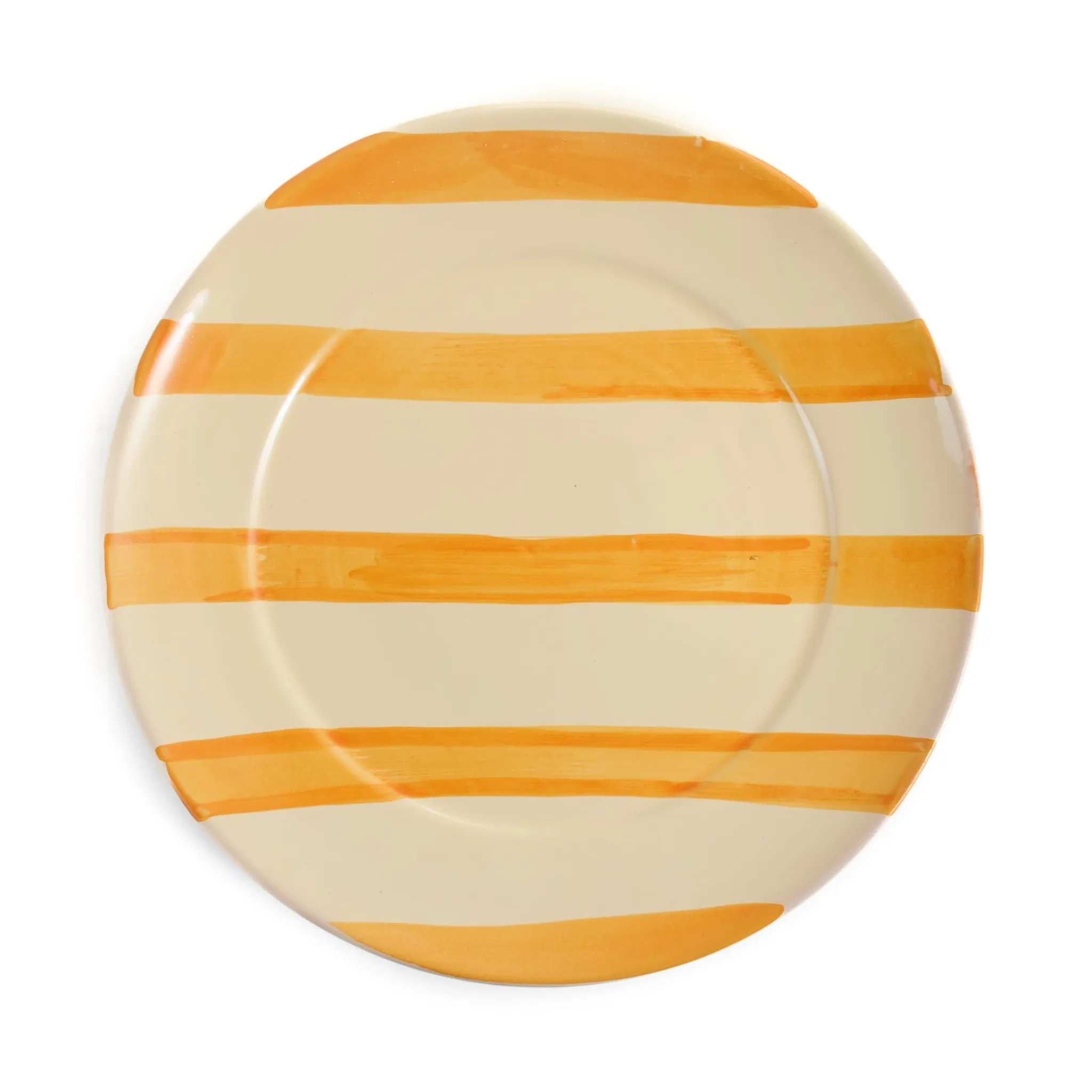 Puglia Yellow Stripe Dinner Plate, 27cm Plates|Crockery & Dinnerware