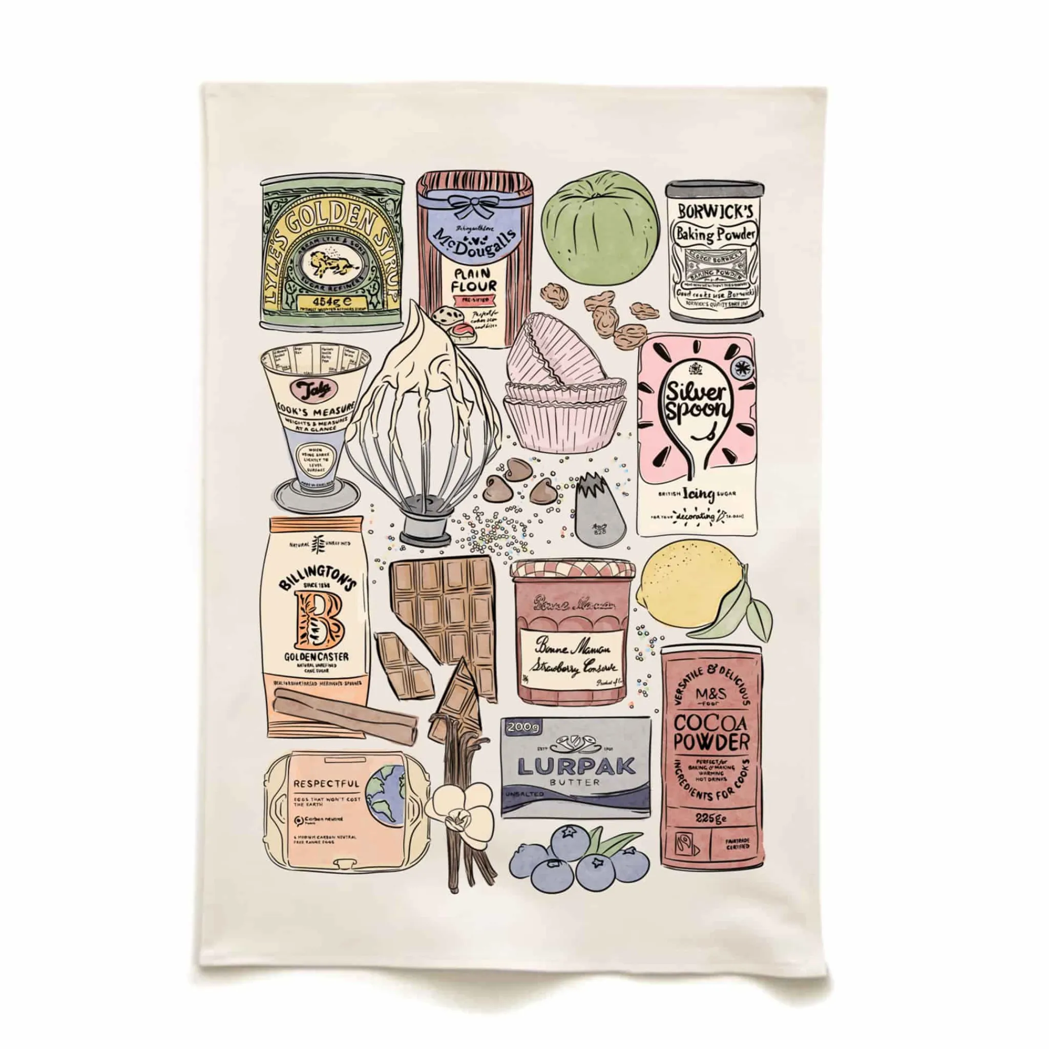 Baking Essentials Organic Cotton Tea Towel Kitchen Textiles & Clothing