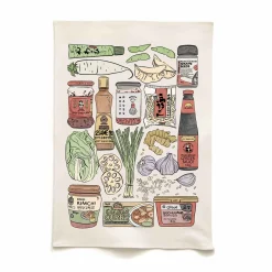 East Asian Ingredients Organic Cotton Tea Towel Kitchen Textiles & Clothing