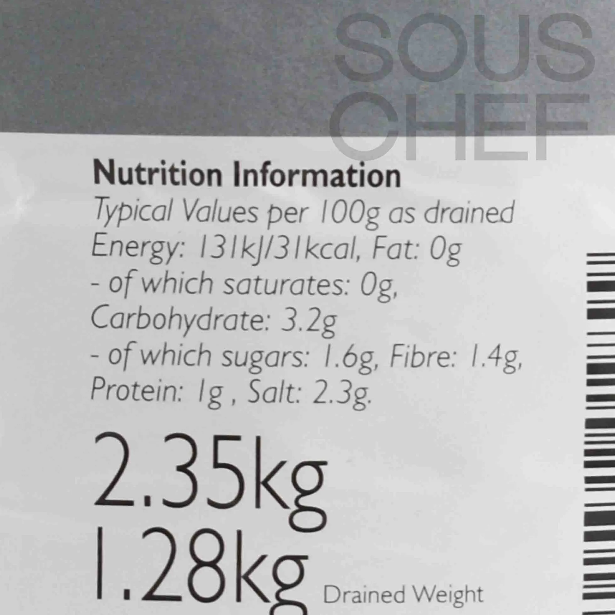 Discount Red Cabbage in Vinegar, 2.35kg Ingredients Brands|Vegetables