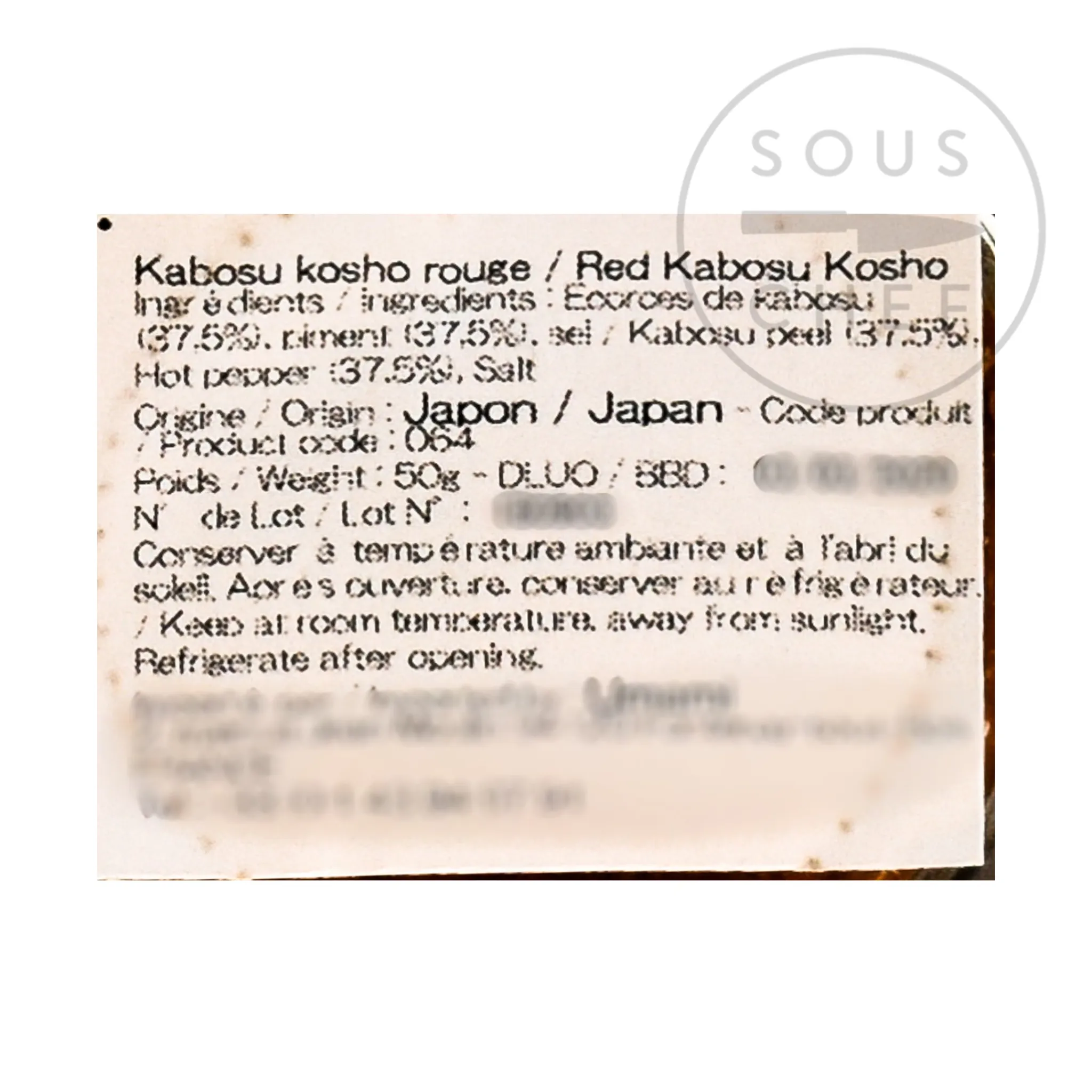 Sale Red Kabosu Citrus Kosho, 50g Ingredients Brands|Japanese Ingredients