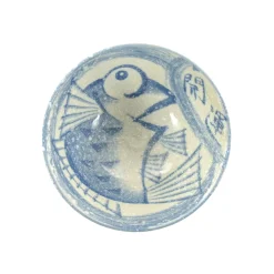 Discount Rice Bowl With Blue Fish, 12cm Japanese Ingredients|Japanese Tableware