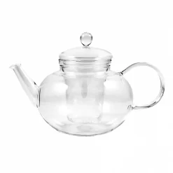 Outlet Round Glass Teapot & Strainer 1.2 litres Tableware Brands