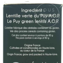 New AOP Green Puy Lentils, 500g French Ingredients|Pasta, Rice & Beans
