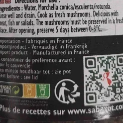 Hot Morel Mushrooms, 185g Ingredients Brands|French Ingredients
