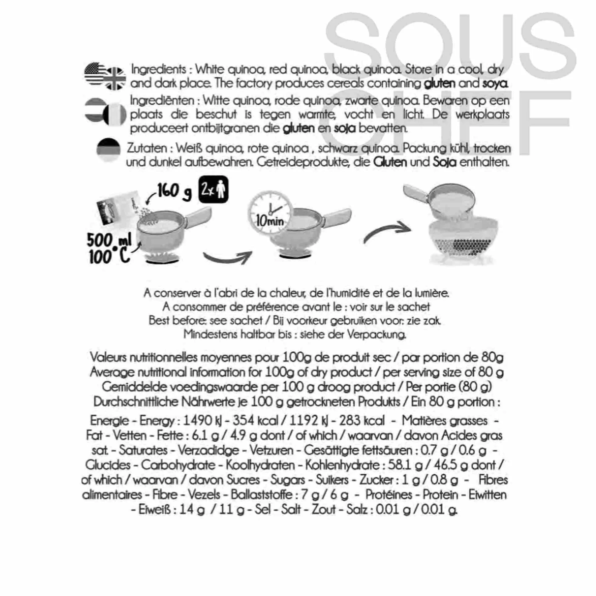 Sale Quinoa Mix, 1kg Ingredients Brands