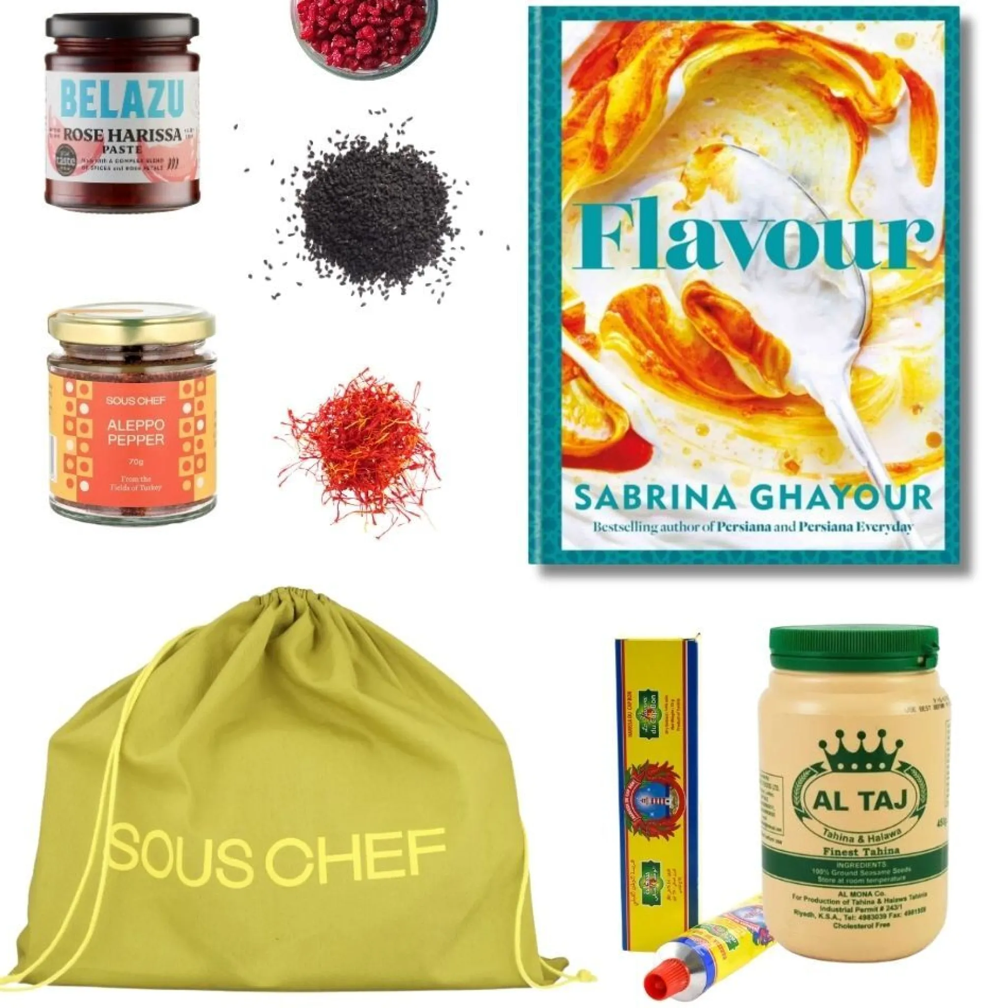 Discount Sabrina Ghayour Flavour Cookbook & Ingredients Set Middle Eastern Ingredients