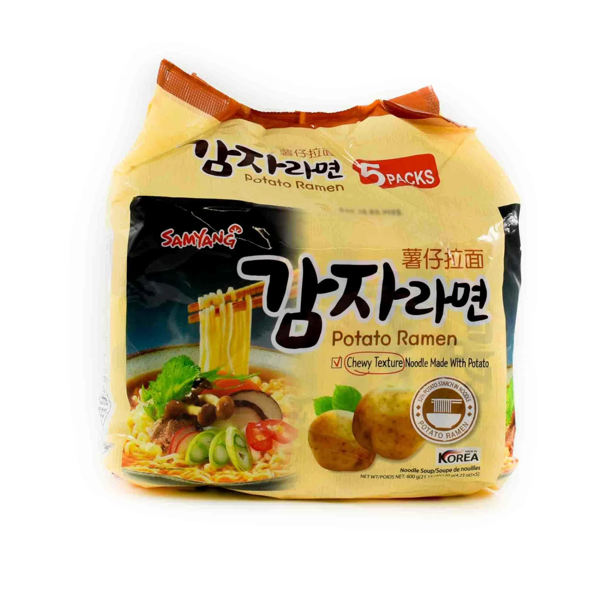 Best Potato Ramen Multi Pack Noodles, 5 x 120g Ingredients Brands|Korean Ingredients