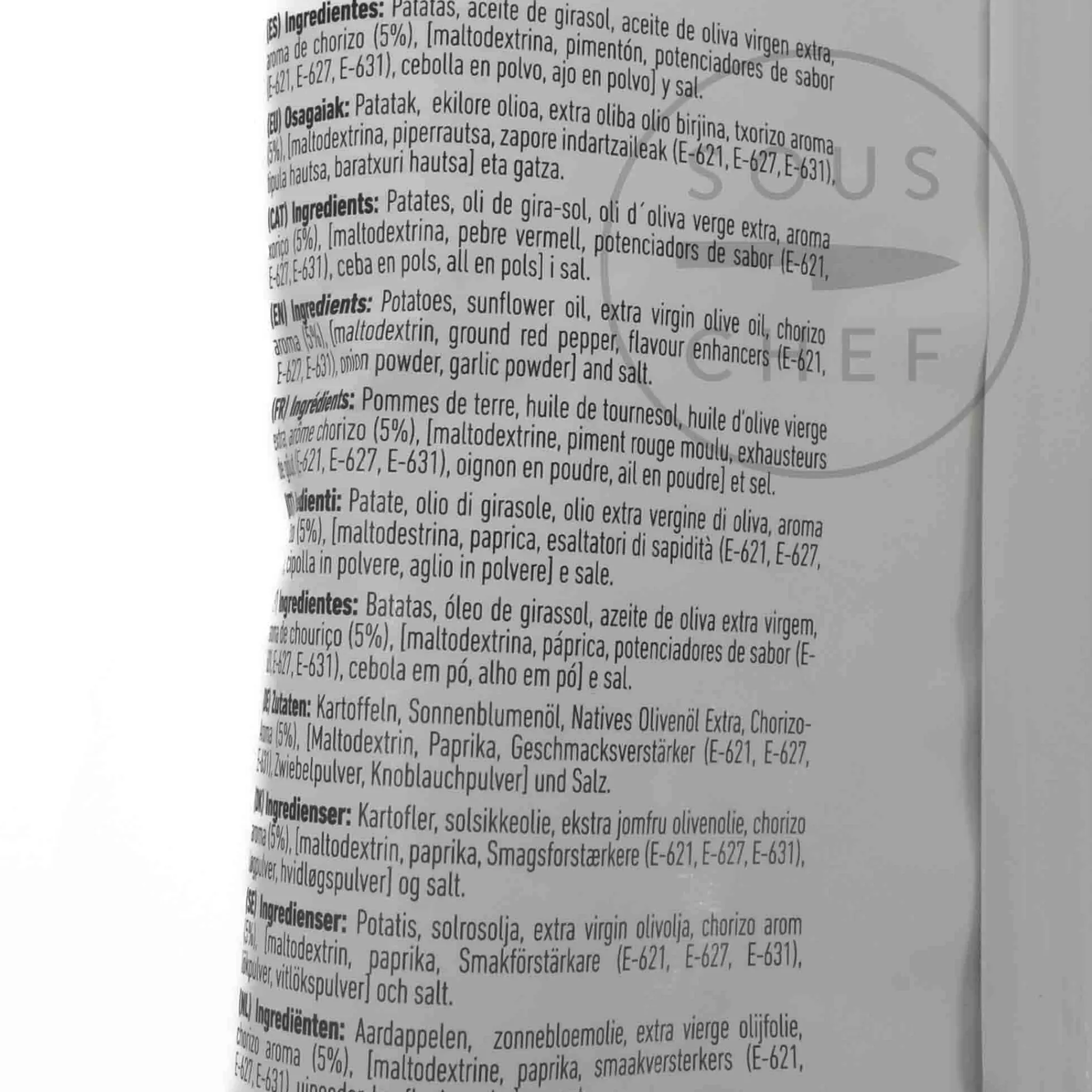 Hot Sarriegui Spicy Chorizo Crisps, 125g Ingredients Brands|Spanish Ingredients
