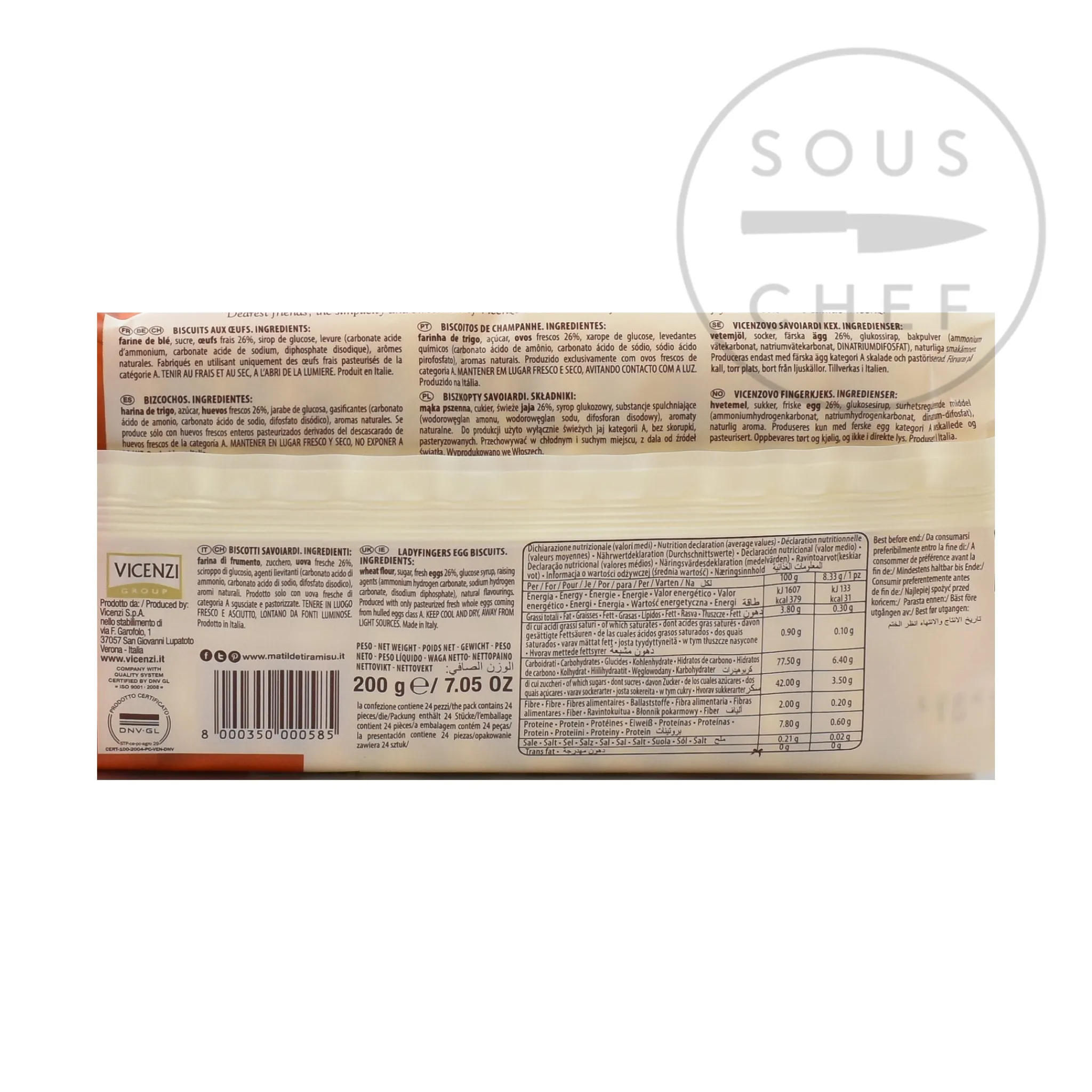 Clearance Savoiardi Lady Fingers, 200g Italian Ingredients|Chocolate & Sweets