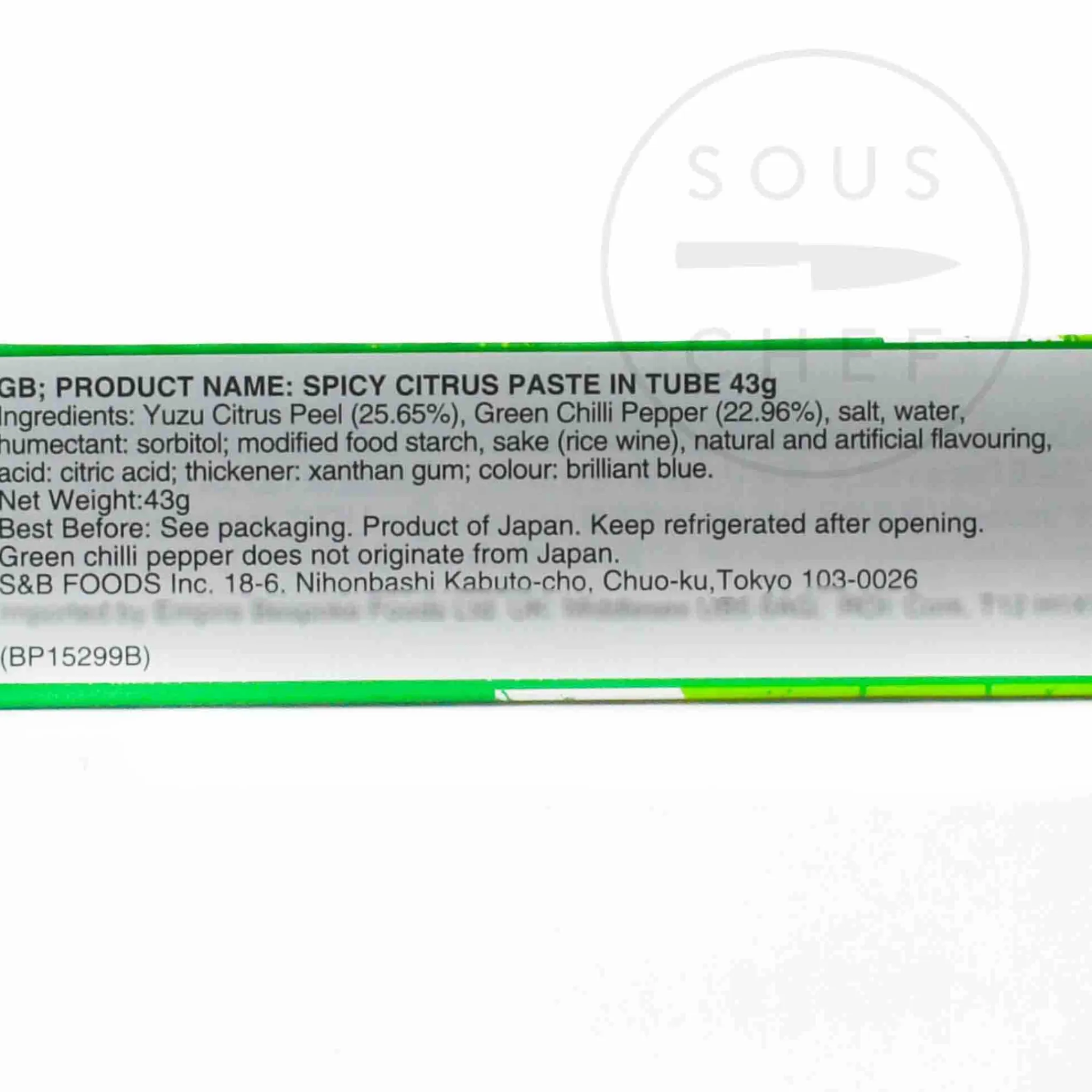Clearance Spicy Citrus Yuzu Paste In Tube, 43g Ingredients Brands|Japanese Ingredients