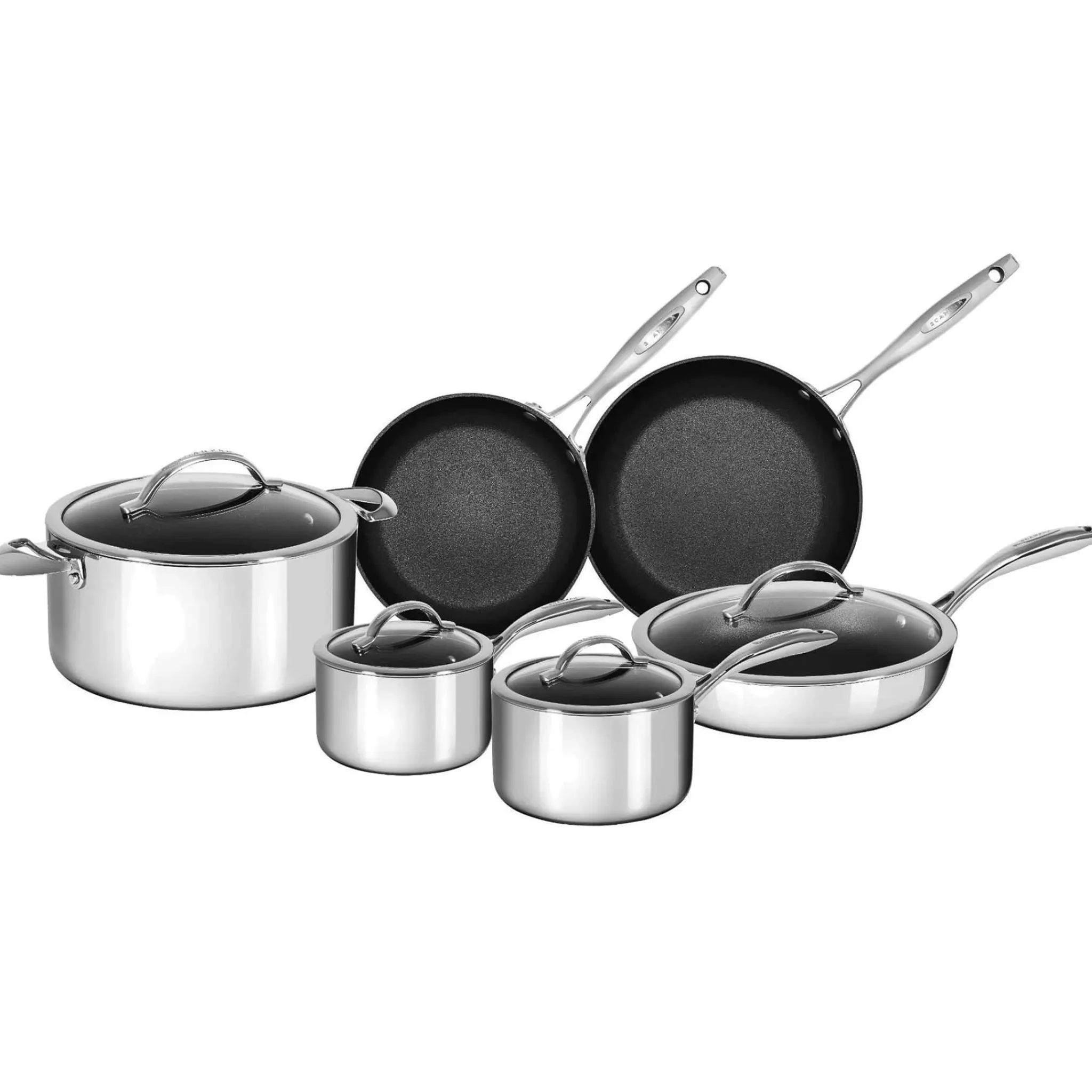 Discount HaptIQ 6 Piece Stainless Steel Non-Stick Cookware Set Pots & Pans