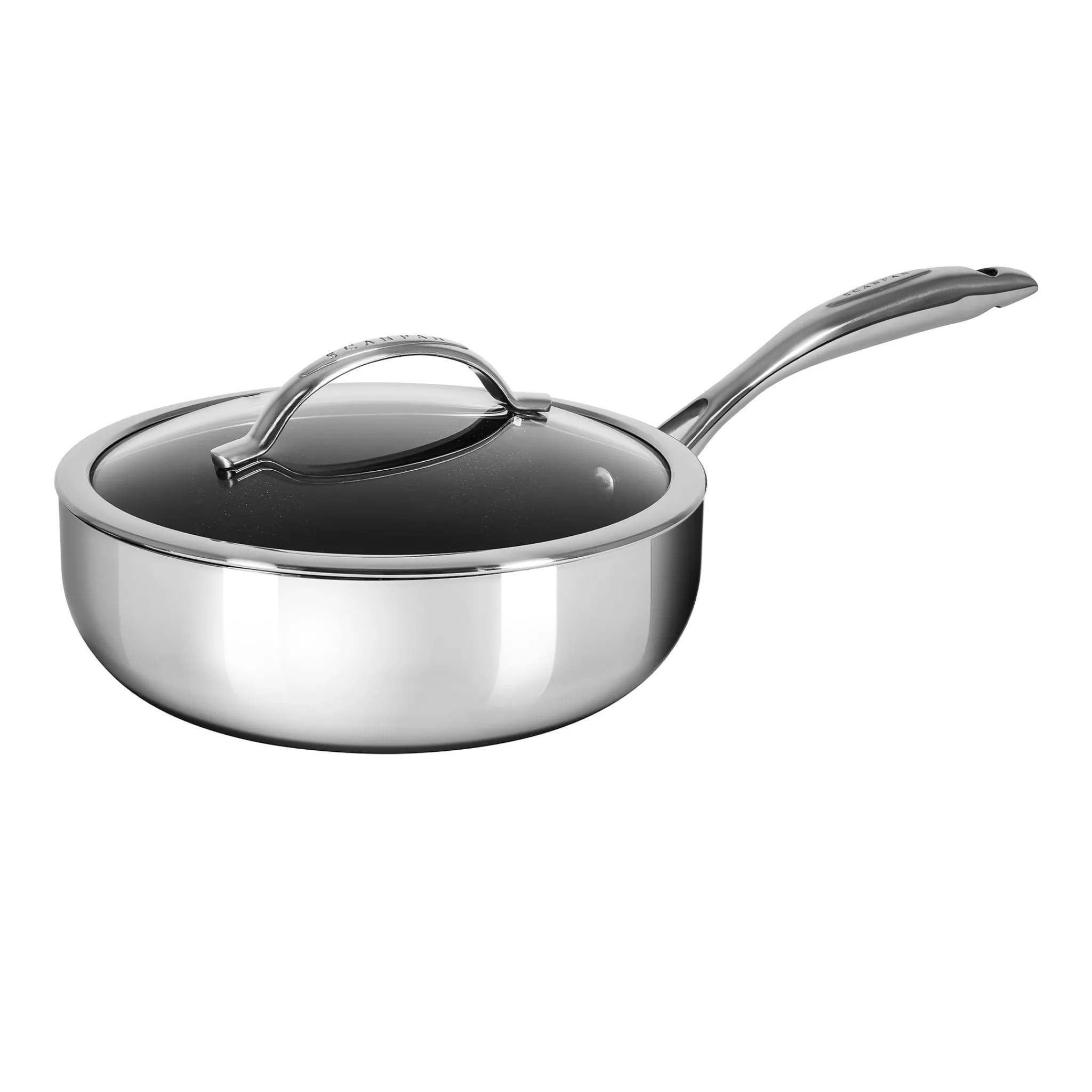 HaptIQ Stainless Steel Non-Stick Deep Saute Pan with Lid, 26cm Pots & Pans