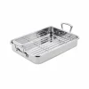 Discount Impact Stainless Steel Roasting Pan with Rack, 43x28cm Baking Supplies & Equipment