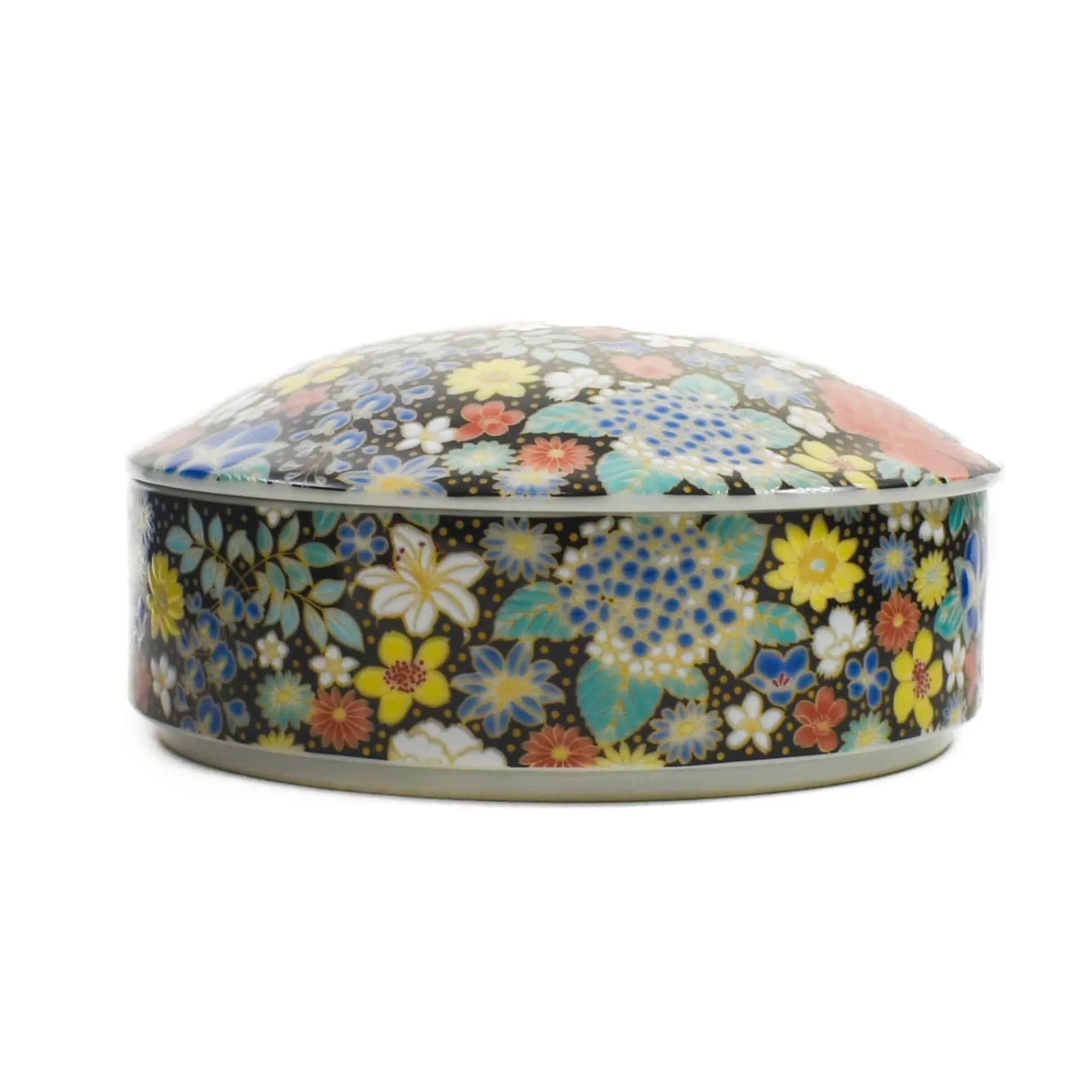 Sale Porcelain Black Floral Motif Sweets Container, 3 Compartments Tableware Brands|Japanese Ingredients
