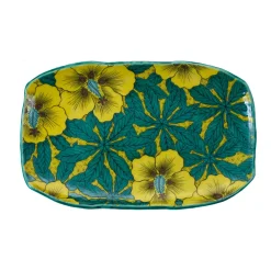 Porcelain Gold Floral Rectangular Platter, 32cm Tableware Brands|Japanese Ingredients
