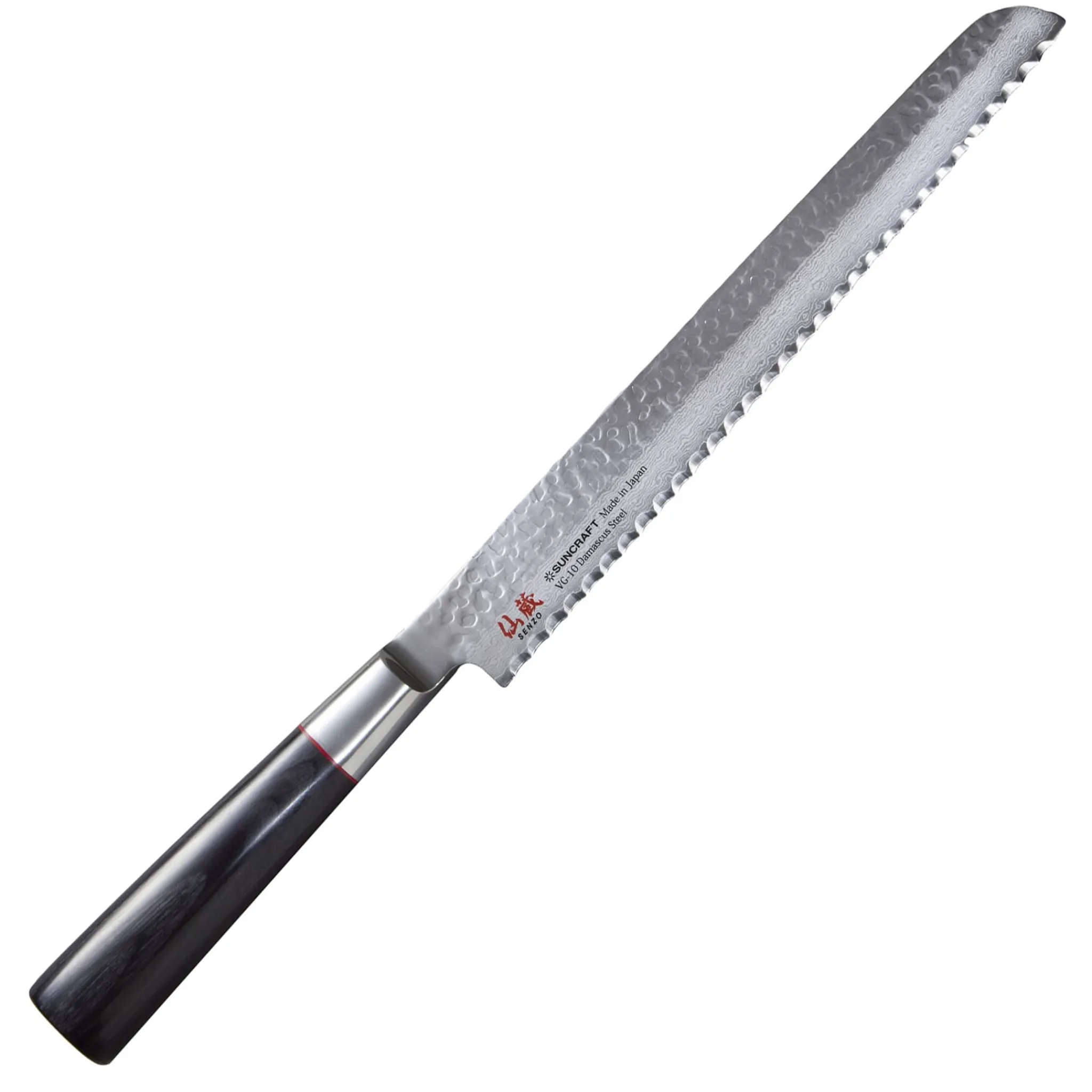 Clearance Senzo Twist Damascus Steel VG10 Core Bread Knife, 22cm Japanese Ingredients|Kitchen Knives