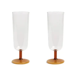 Set of 2 Amber Stem Champagne Flute, 250ml Tableware Brands