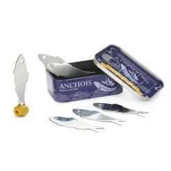 Outlet Set of 6 Anchovy Snacking Forks in a Tin Cutlery|Tableware Brands