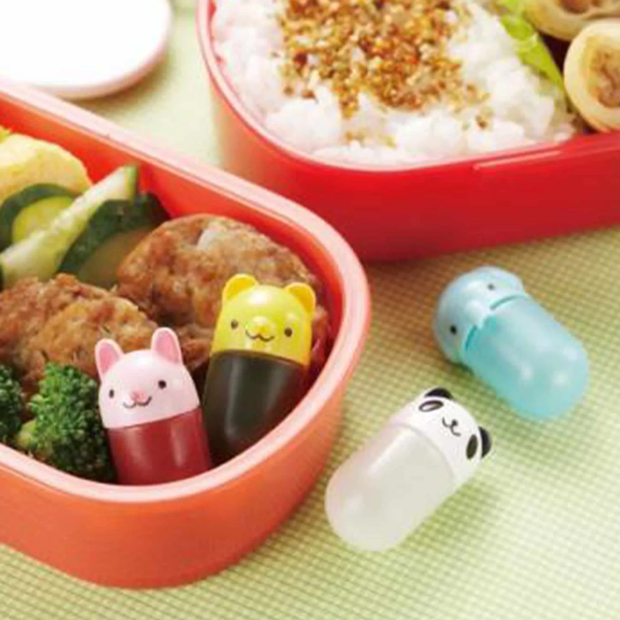 Sale Set of 4 Animal Sauce Bottles for Lunch Box Tableware Brands|Food Storage & Containers