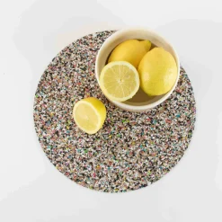 New Set of 4 Beach Clean Recycled Cork Round Placemats, 30cm Tableware Brands