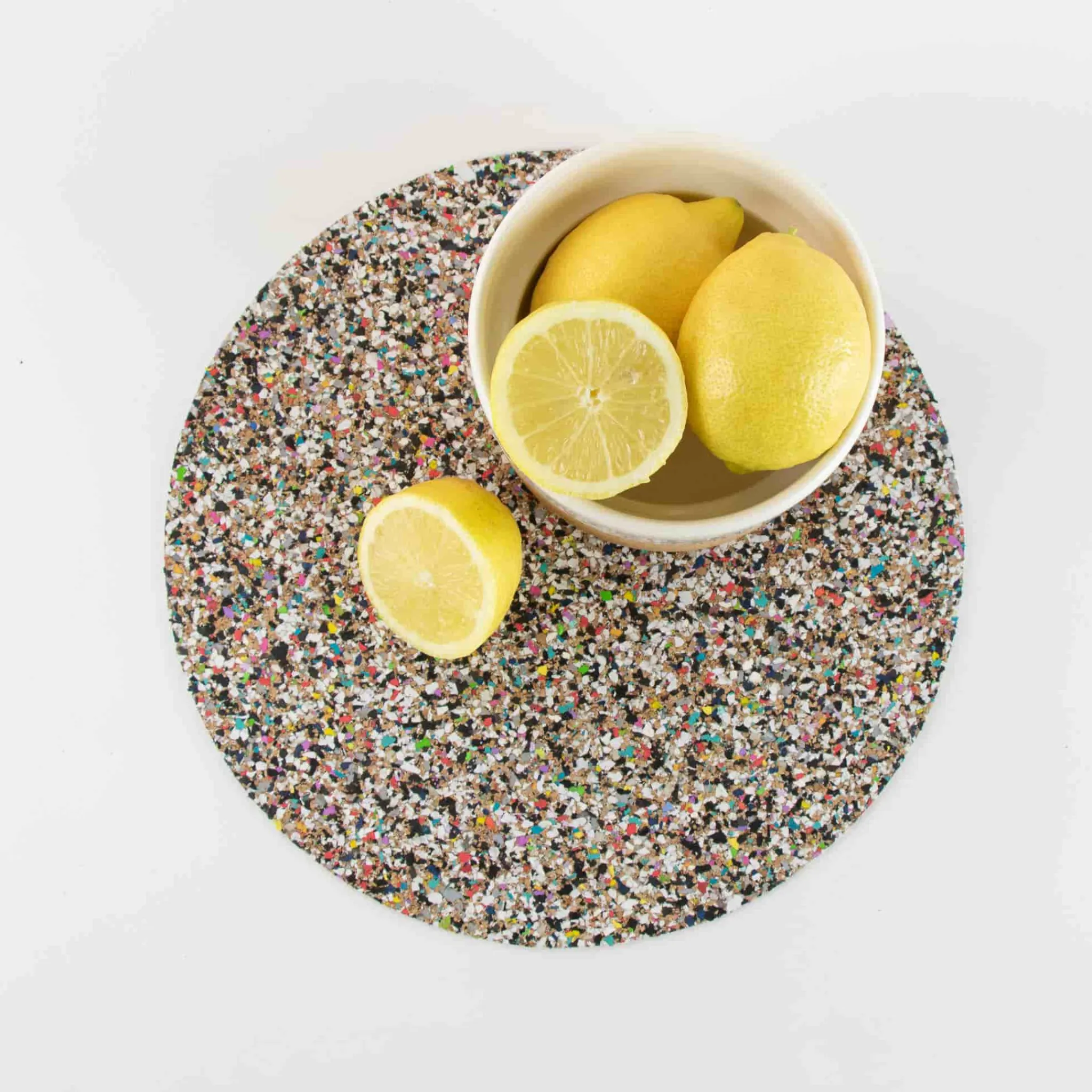 New Set of 4 Beach Clean Recycled Cork Round Placemats, 30cm Tableware Brands