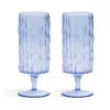 Discount Set of 2 Blue Stemmed Glasses Tableware Brands|Table Setting