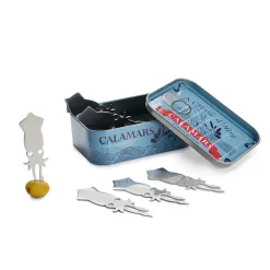 Outlet Set of 6 Calamari Snacking Forks in a Tin Cutlery|Tableware Brands