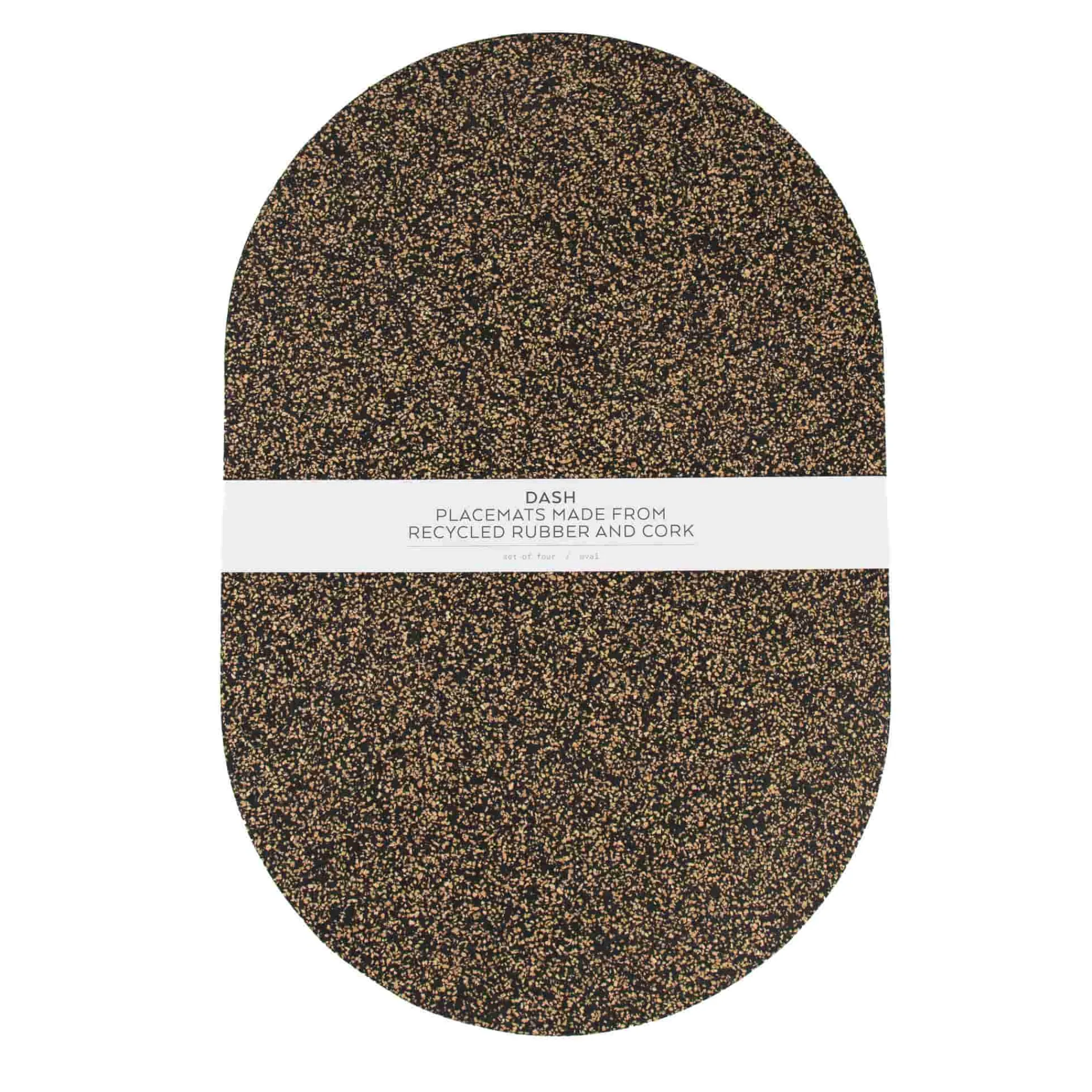 Outlet Set of 4 Dash Recycled Oval Placemats, 40cm Tableware Brands