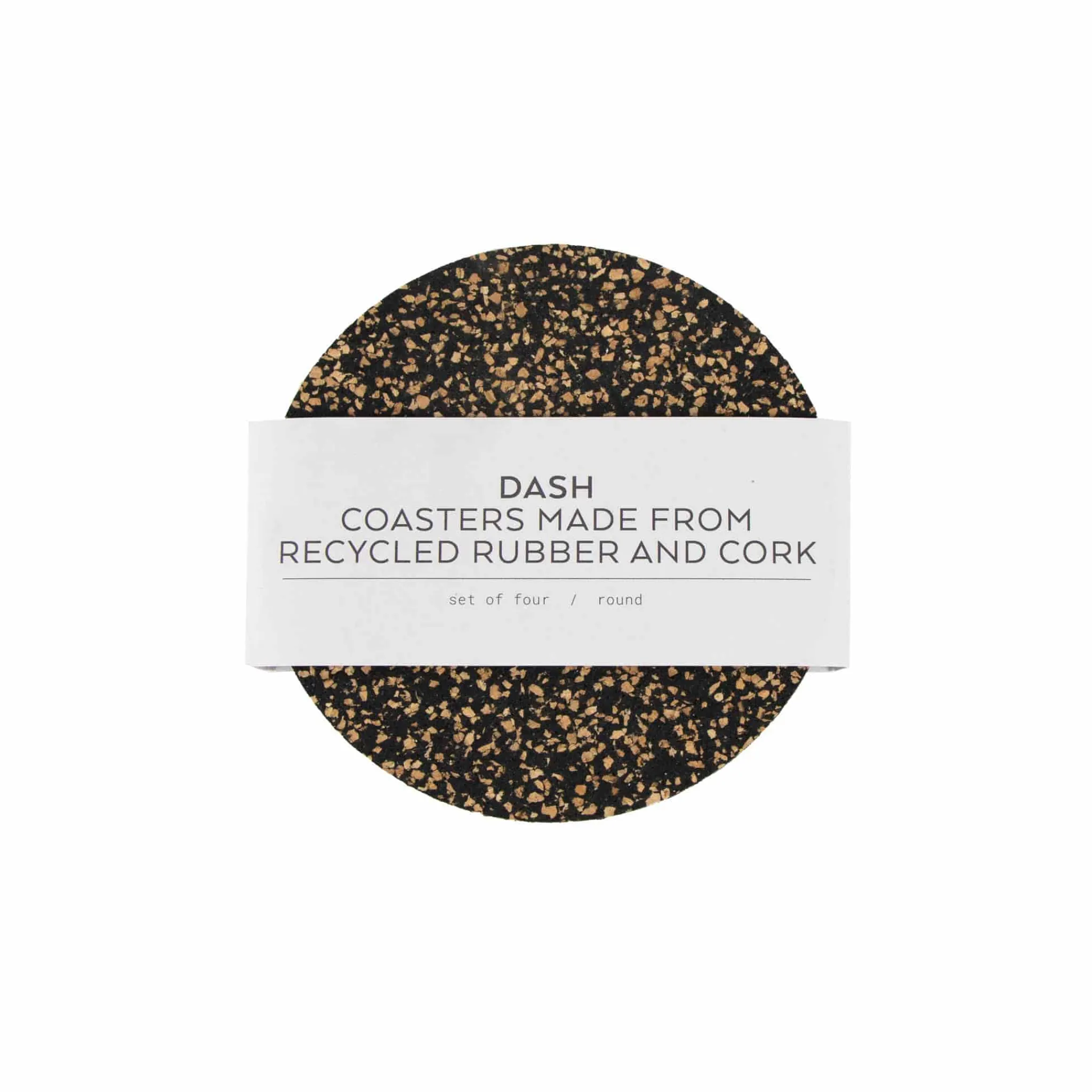 Set of 4 Dash Recycled Round Coasters, 9cm Tableware Brands