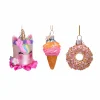 Online Set of 3 Desserts Bauble Tree Decorations Tableware Brands
