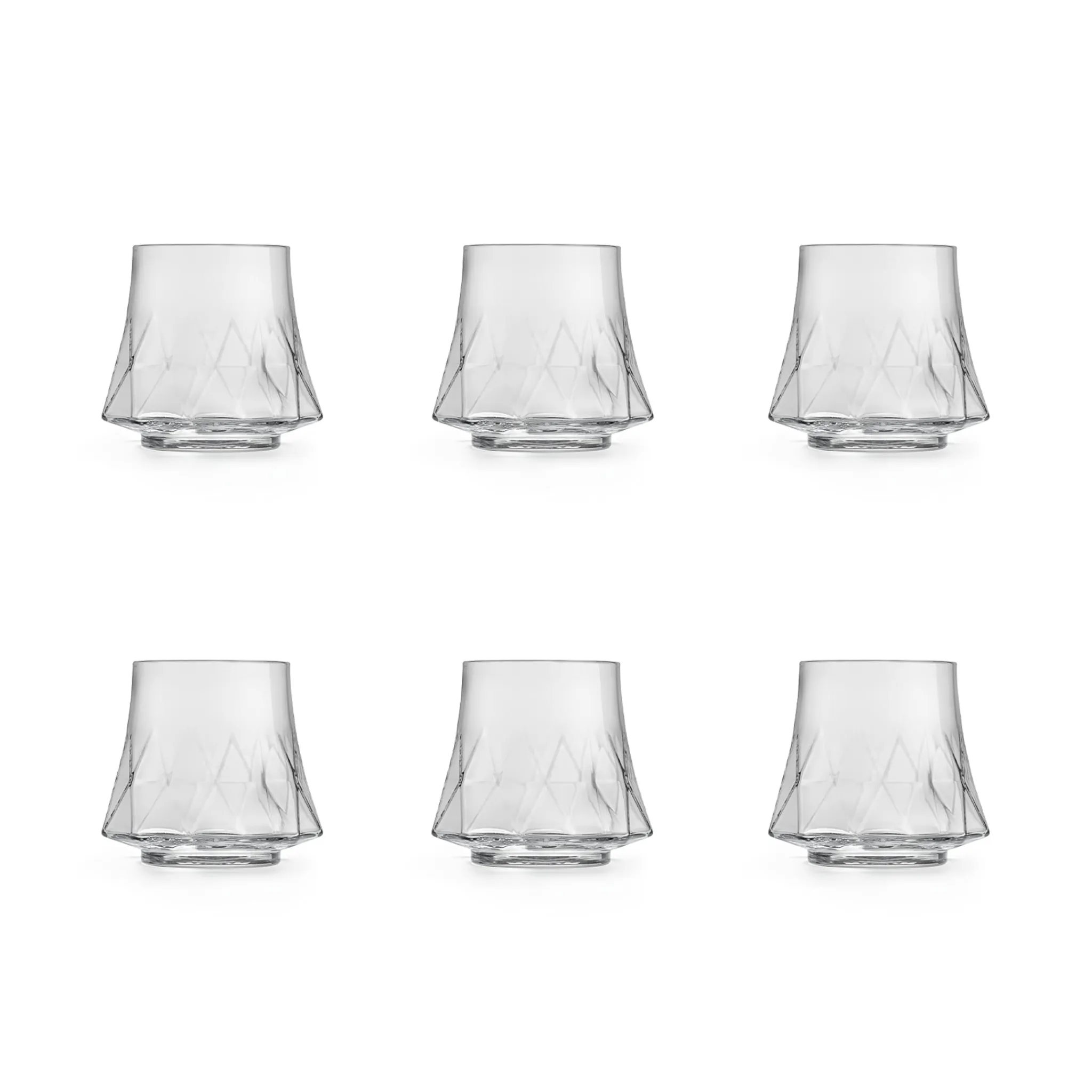 Outlet Set of 6 Geometric Tumblers, 290ml Tableware Brands