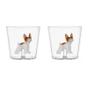 Set of 2 French Bulldog Tumblers, 300ml Table Setting|Drinking Glasses