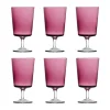 Set of 6 Violet Stemmed Wine Glass Table Setting|Drinking Glasses